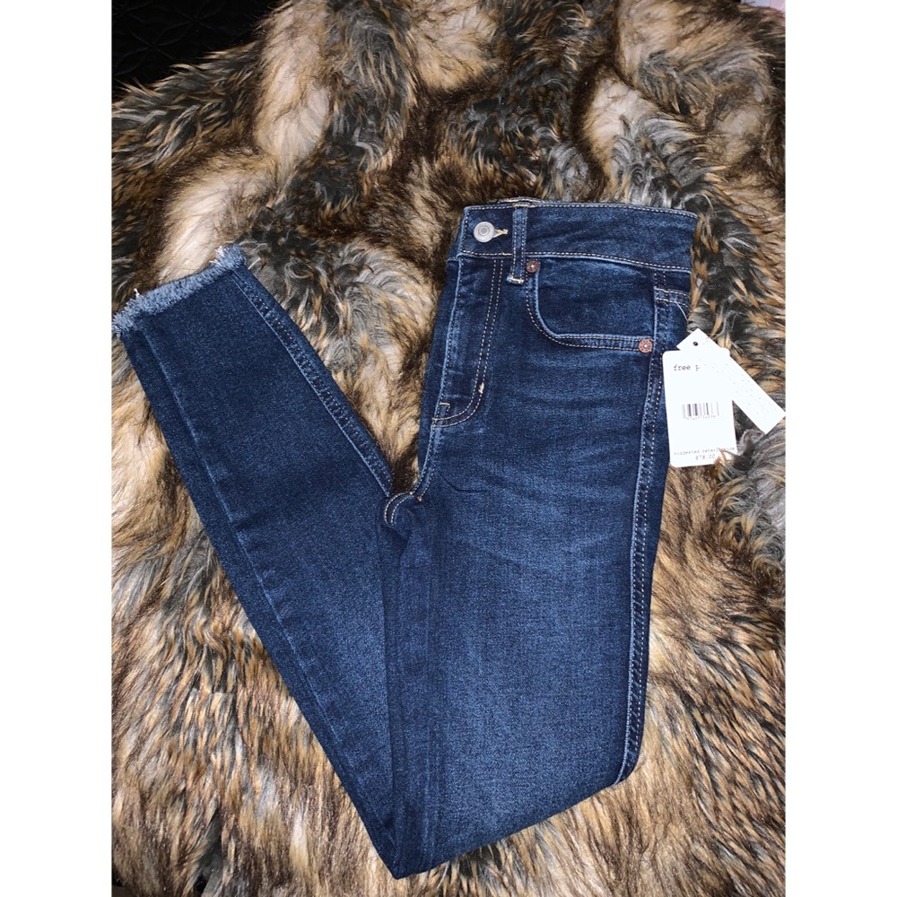 Free People Deep Indigo Skinny Jeans - Picture 4 of 4